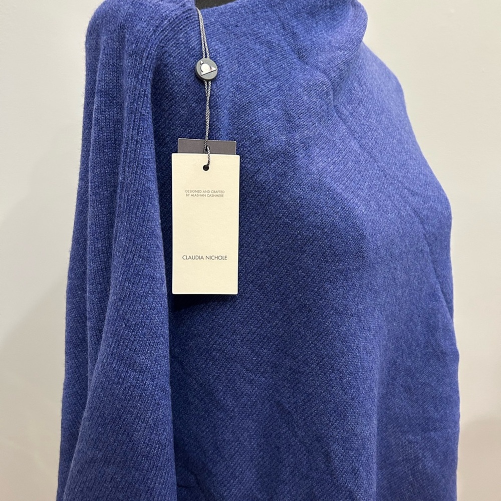 Blue Cashmere Sweater Shawl - Brand new with tags!